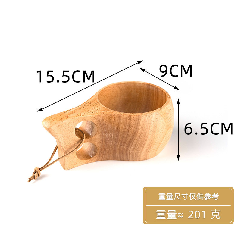 ゴム木両穴カップ15*9*6.5cm