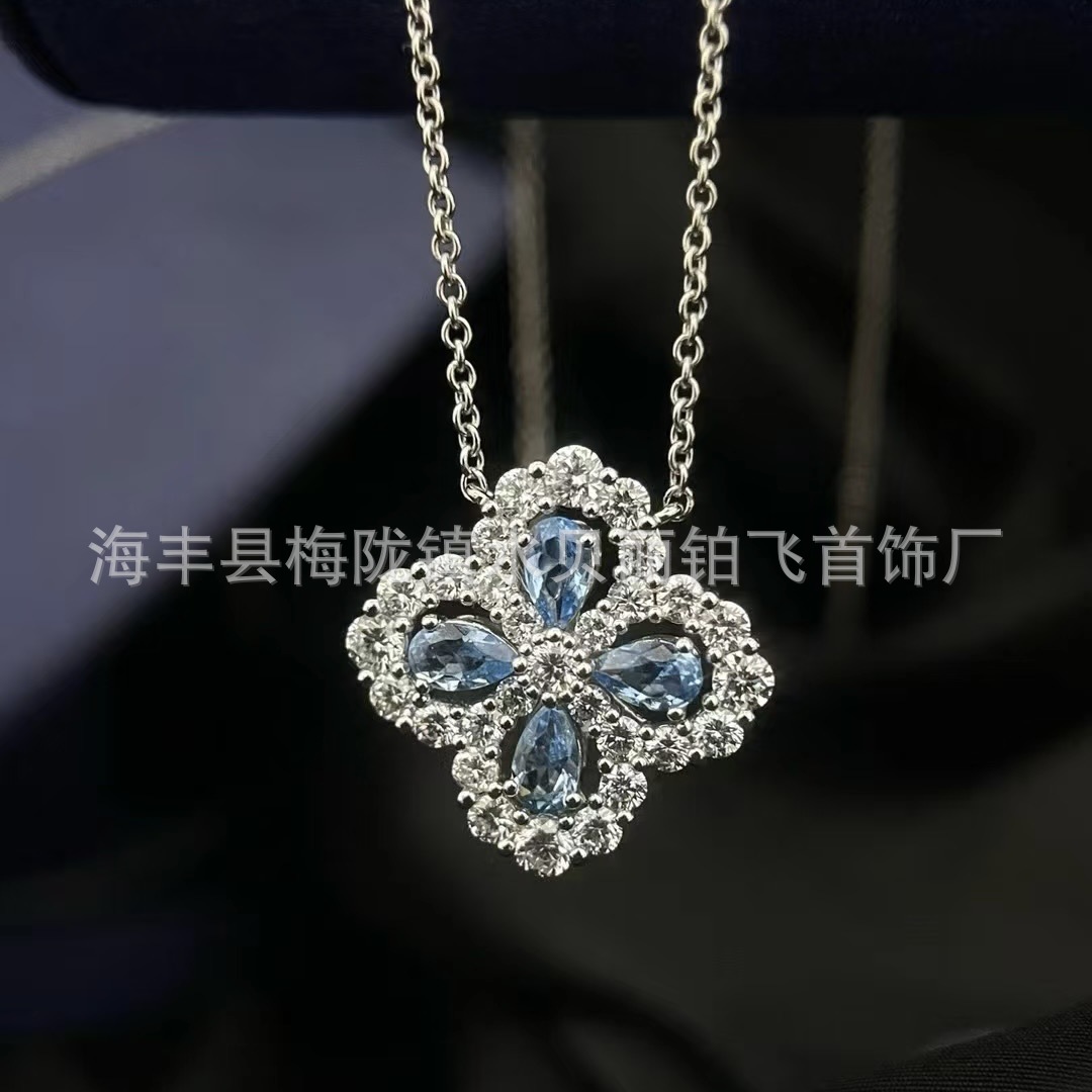 アクアマリン ダイヤモンド、シルバー重量: 4.96