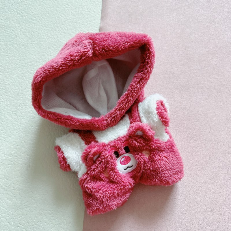 酒紅刺繍いちご熊連体服