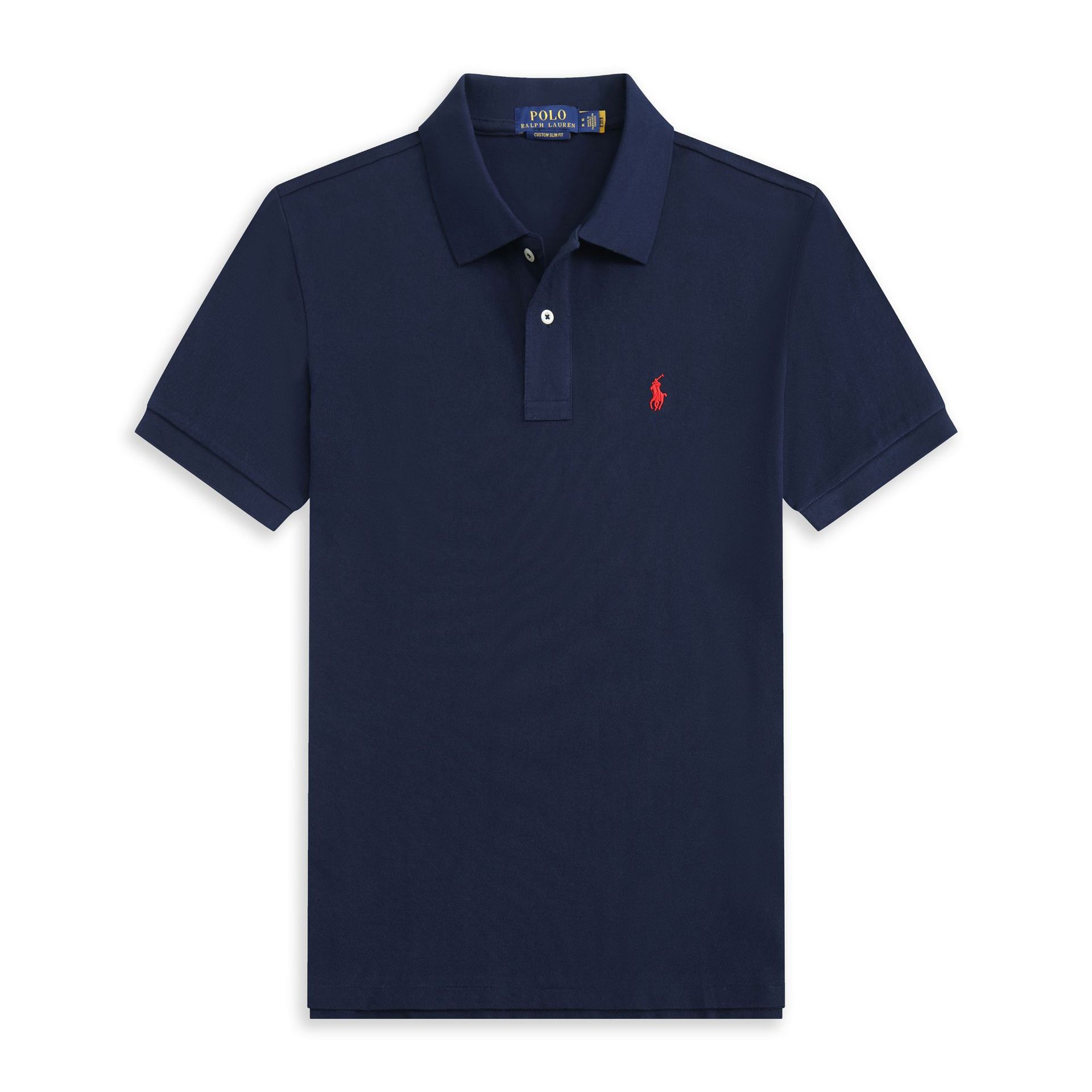 POLO 半袖【紺赤ラベル】