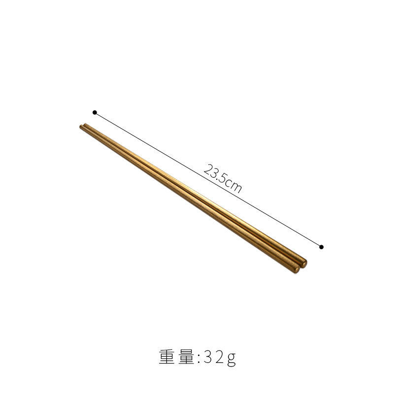 フルスクエア箸（レトロゴールド）