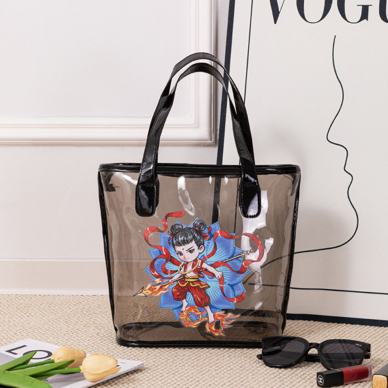 グレー プリント Nezha ハンドバッグ