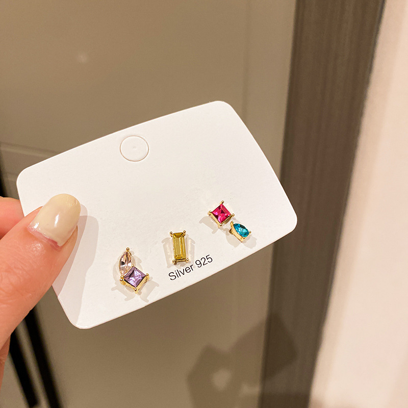 12 # 銀針-カラー幾何 (5セット)。