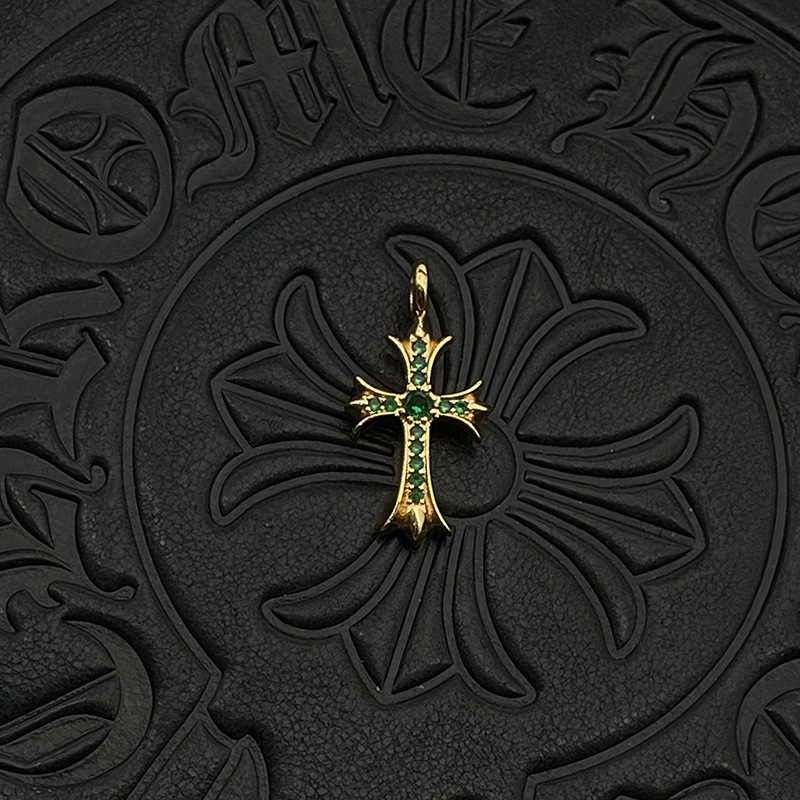 CX086 ゴールデンクロス グリーンダイヤモンド(約33×16.5mm)