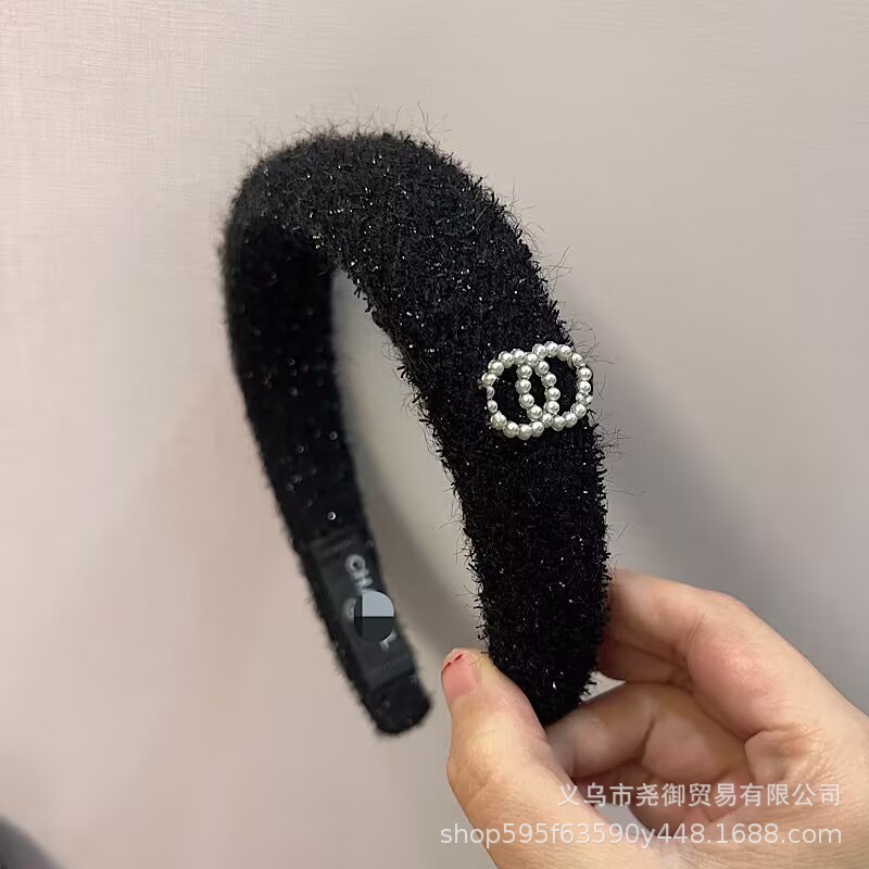 ウールヘッドバンド-ブラック