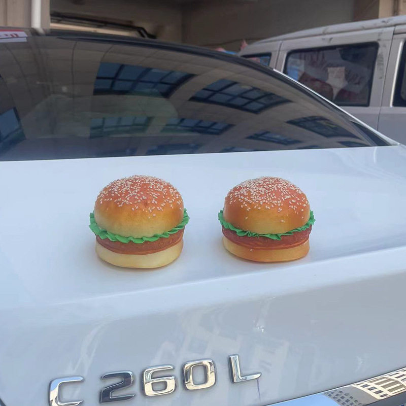 模擬ハンバーガー 2個 [10cm、のり付き]