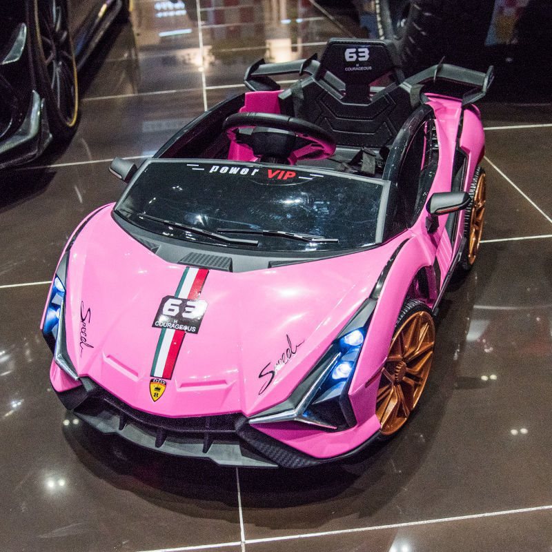 ピンクのデュアルドライブデュアルリチウムバッテリー + Bluetooth 音楽 + リモコンスイング - 特大モデル + 3 スピードリモコン + セキュリティ