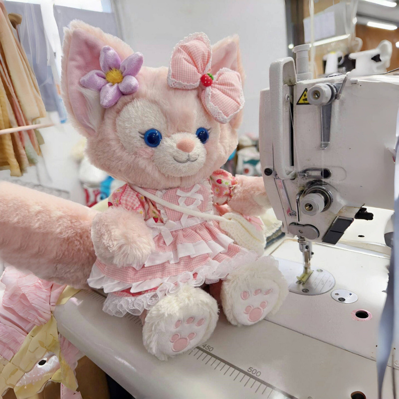 40cm Belle Fox 【ピンクチェック柄スカートバッグ】
