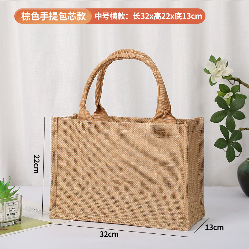 中号32*21*13茶色の綿のリボン実物