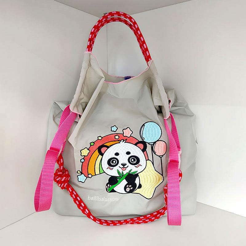 パンダ柄ライトグレー（肩紐なし）