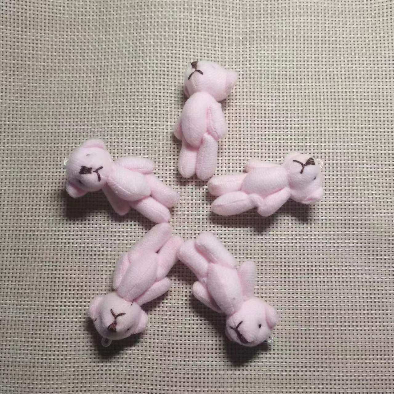 6cmピンクの毛布熊