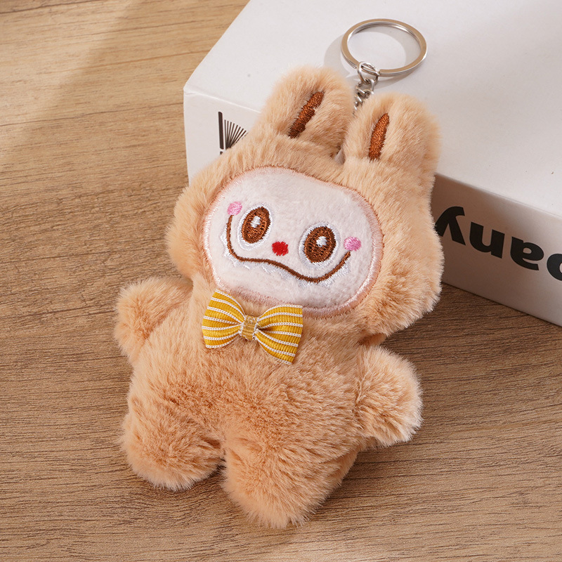 ラブクロス＋蝶ネクタイ ライトブラウン（丸バックル風）