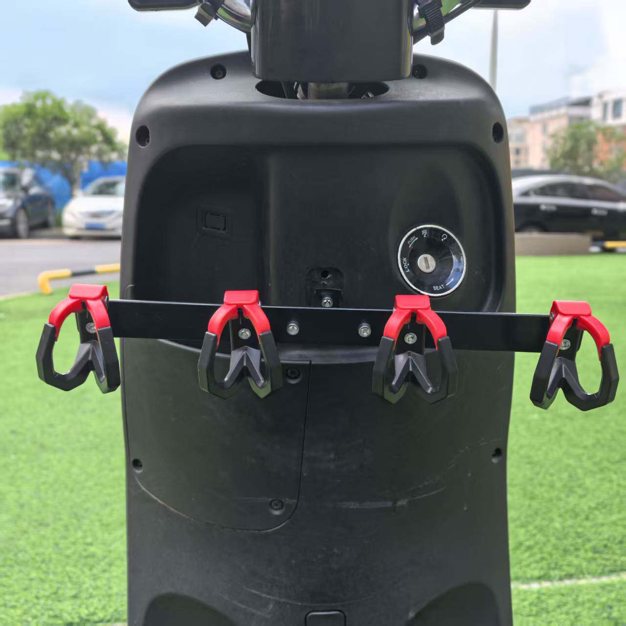 黒と赤の両頭テイクアウトフックロッド【4スタイル】