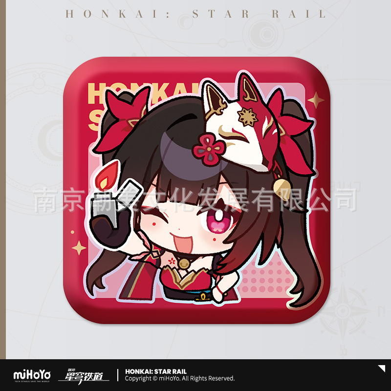 パム展示ホールシリーズ 角型ブリキバッジ-花火風