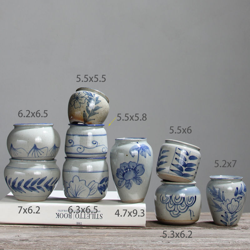 景徳鎮手描き青と白の磁器 4 洗面器✦