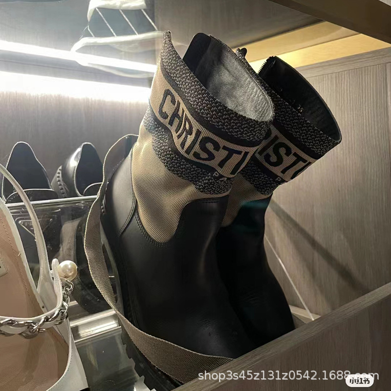 正確版杏色原単ショートブーツ