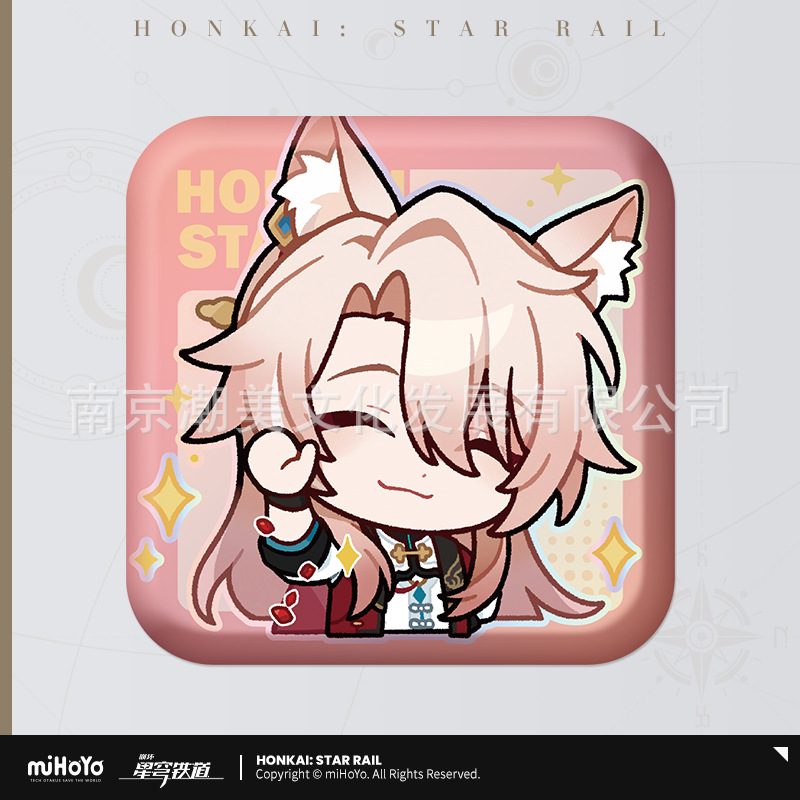 パム展示ホールシリーズ角ブリキバッジ-Jiaoqiuスタイル