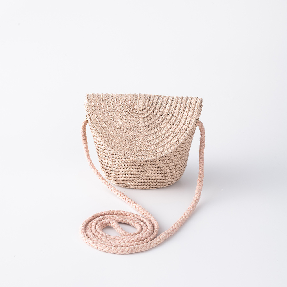 ピンクのフリップバッグ (15*13cm)