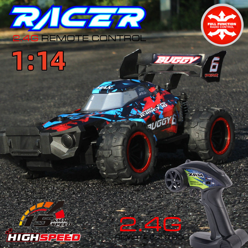 【青と赤】1:14大型高速リモコンカー-8206