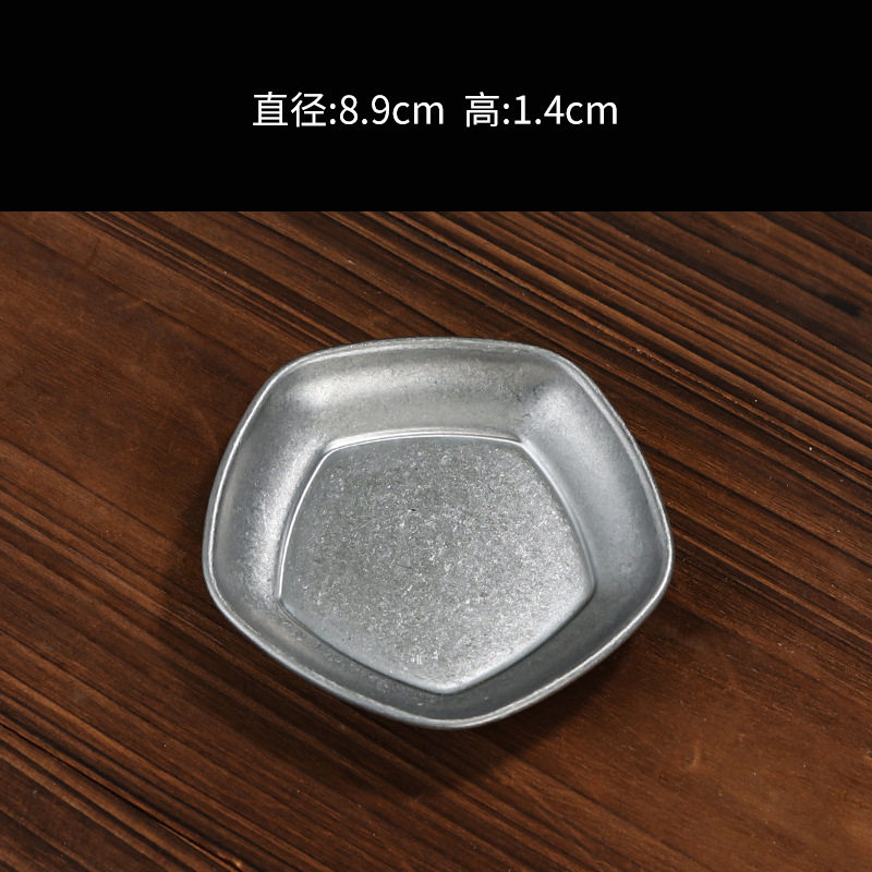 五角皿ソース皿 (雪花砂)