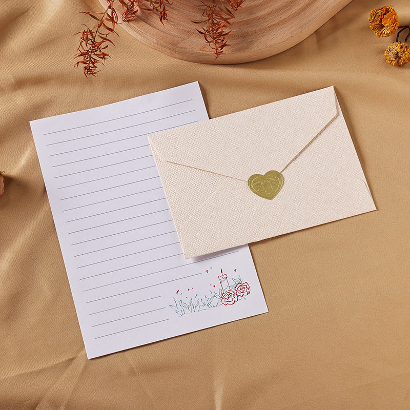 麻布白封筒1枚 + 箔押し貼り1個【シールランダム】