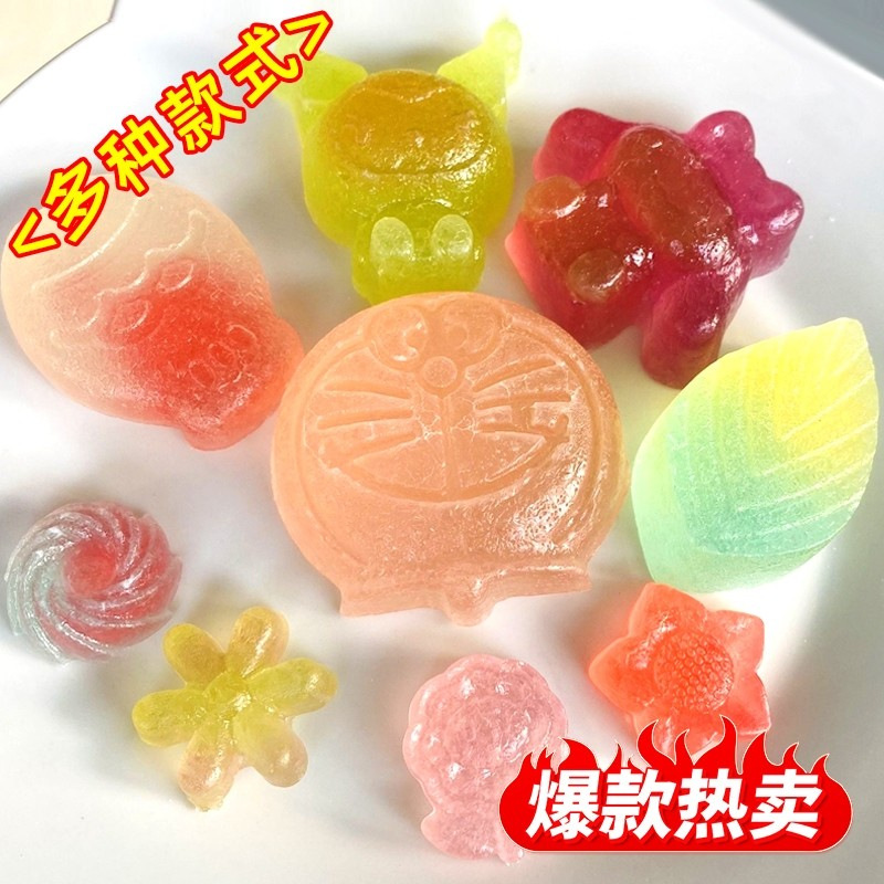 ランダムな大きな琥珀色のキャンディー 5 個