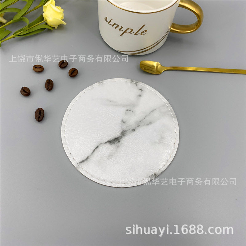 白色11cm円形コースター