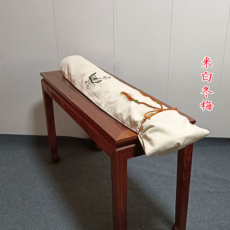 ベージュ冬梅の帯金 (壁にかけることができます)