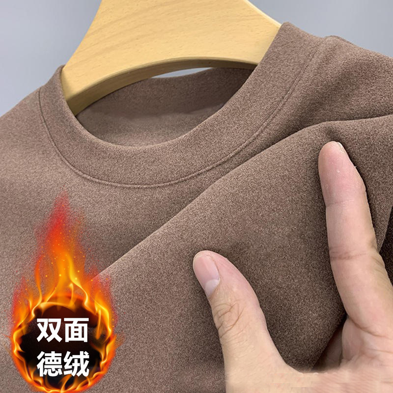 ラウンドネックジャーマンベルベット【無地】コーヒー