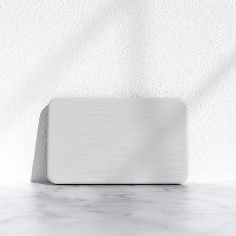 長方形 - ムーンホワイト (8*13*0.9cm)