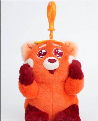 12cmピクサー赤パンダぬいぐるみストラップ