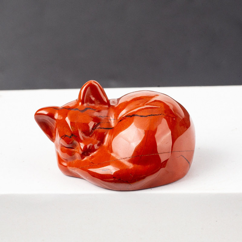 1.5inch 眠り猫レッドジャスパー