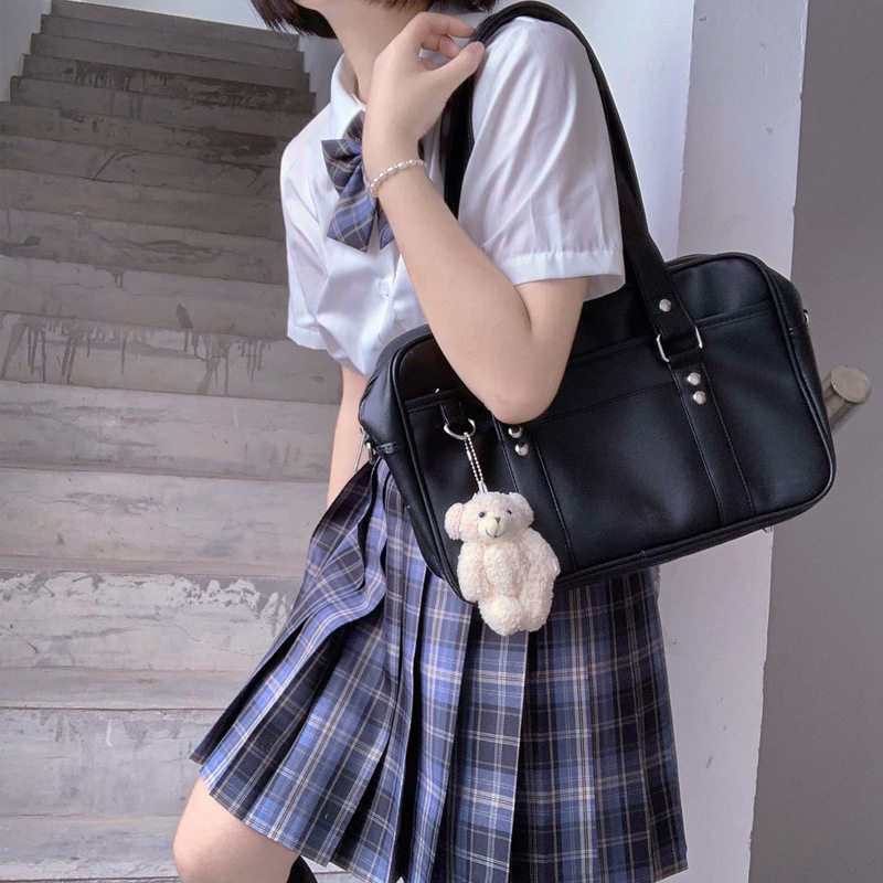 Gq9133チェックスカート + 白い先襟半袖 + 蝶ネクタイ